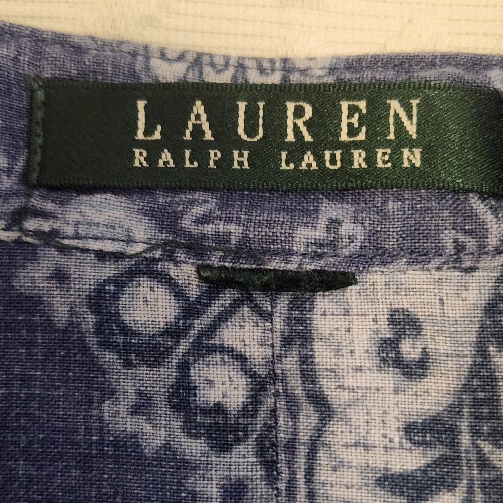 Ralph Lauren Blue Paisley Shirt - Picture 5 of 6